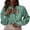 04 Green Plaid, variant on Blouses for Women Plaid Button Down Ruffle V Neck Tunic Tops Casual Puff Long Sleeve Gingham Shirts S-2XL