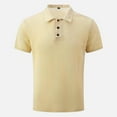 thumbnail image 3 of Green Shirt Men Shirt Golf Shirt Dry Fit Mens Polo Shirts Short Sleeve Performance Golf Polos Beige L, 3 of 5