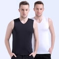 thumbnail image 2 of Mens Compression Undershirt Slimming Body Shaper Tummy Control Vest Elastic Gynecomastia Shirt, 2 of 12
