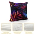 thumbnail image 4 of Acheng Short Plush Pillowcase 1 Piece - Palm Leaves with Lush Branches and Leaves, Tropical Jungle Palm Leaves with Charming Colors White, 4 of 5