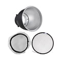 thumbnail image 5 of 7 Inch Bowens Mount Beauty Dish Standar Reflector Diffuser Lamp Shade Dish with 60°Honeycomb Grid & Diffuser Sock for Bowens Mount Studio Strobe Flash Light Speedlite, 5 of 5