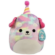 Squishmallows 12" Delenne The Party Puppy Dog w Party Hat - Official 2026 Jazwares Celebration Plush - Collectible Soft and Squishy Puppy Stuffed Animal Toy - Gift for Kids