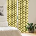 thumbnail image 2 of Ambesonne Floral Curtains, Doodle Sunflowers, Pair of 28"x84", Dark Teal Green Yellow, 2 of 5