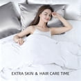 thumbnail image 7 of Silk Pillow Cases with Zipper, Pillow Case,Silver Gray,Standard,1pc, 7 of 7