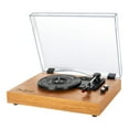 thumbnail image 3 of TFixol Plateau Tournant Vintage MZL-TH101 avec Bluetooth 5.0, 3 Réglages de Vitesse, Stylet Rubis Rouge et Haut-Parleurs Stéréo Intégrés, Compatible avec Disques Vinyles de 7/10/12 Pouces, Sorties AUX/RCA/3,5 mm, Bois Jaune, 3 of 6