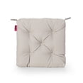 thumbnail image 4 of Noble House Johan Indoor Fabric Classic Tufted Chair Cushion, Light Beige, 4 of 4