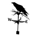 thumbnail image 1 of S SERENABLE Weathervane Decor Ornament Scene Stake Stainless Steel for Fence Crow, 1 of 9
