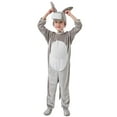 thumbnail image 2 of ZHOGXU Big Kids Boys Hooded Jumpsuit Long Sleeve Color Block Cute Animal Design Comfortable Fashion Romper For Stage Show Dance Party Grey 8-9 Years, 2 of 5