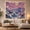 Cherry Blossom Wave, variant on Neon Sunset Over Ocean Waves with Islands and Waterfall, Dreamy Psychedelic for Nature Lovers, Coastal Wall Art, Housewarming Gift, Tapestry Wall Hanging for Bedroom and Living Room