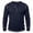 Dark Blue, variant on Long Sleeve T Shirts for Man Classic Half Button Placket Henley Shirts Comfort Regular Fit Casual Pullover Top Fashion Contrast Stitching Solid Color Basic Tee for Sports & Daily Wear S