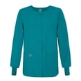 thumbnail image 1 of Adar Universal Round Neck Warm-Up Jacket (Available in 39 colors) - 602 - Teal Green - XL, 1 of 4