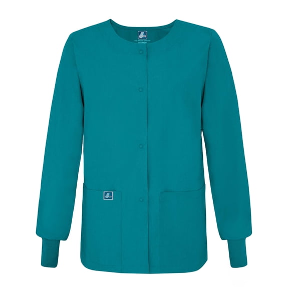 Adar Universal Round Neck Warm-Up Jacket (Available in 39 colors) - 602 - Teal Green - XL