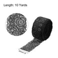 thumbnail image 2 of Unique Bargains Lace Trim 10 Yards 1.6 Inch Flower Elastic Lace Ribbons for Package Decoration Wedding Headbands Black, 2 of 5