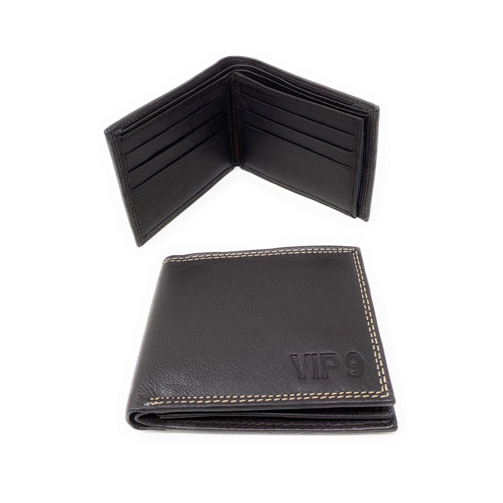 Genuine Soft Leather Bifold Wallet Black Colour