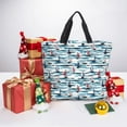 thumbnail image 6 of Honeii Boat In Ocean Print Tote Bag, Reusable Grocery Shopping Bag,Shoulder Bag with Inner Pocket, 6 of 7