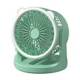 thumbnail image 2 of Small Desk Fan, Mini Fan with Light, Plastic Construction, Wall Mountable, Usb Rechargeable, for Dorm Rooms, Office Desks, and Outdoor Camping, Green, by FAJHHA, 2 of 8