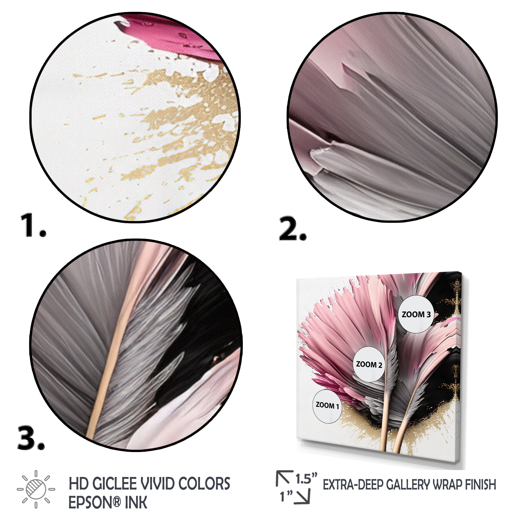 Designart Gerbera Hyperrealistic Flowers V Canvas Wall Art