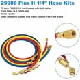 thumbnail image 4 of 29986 Refrigeration Hoses with Ball Valves Replacement Hvac Hose Low Loss R410A, Plus II 1/4" Charging Hoses, 72in Length - 3 Pack (Blue Yellow Red)$$Tools & Hardware Other, 4 of 7