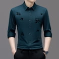 thumbnail image 2 of MDUKONU Chemise Habillée Décontractée pour Homme Coupe Ajustée Non Rétrécie Entretien Facile Vert Foncé 125, 2 of 4