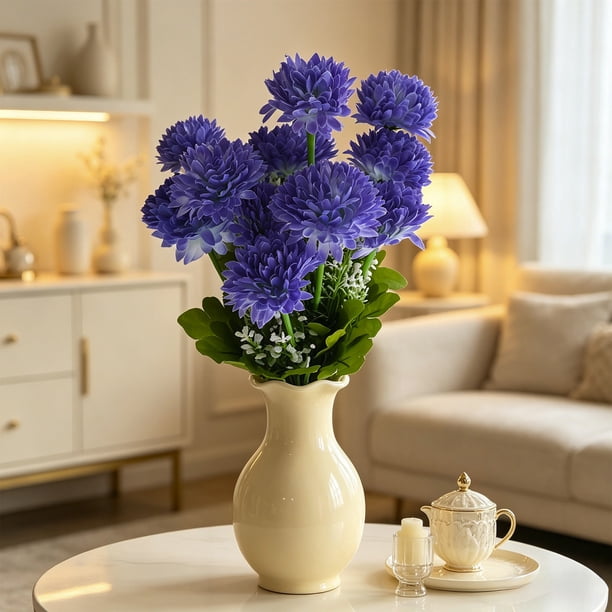 10-headed Artificial Chrysanthemum Flowers For Wedding Decorations Living Room Arrangements And Artistics Floral Arrangements