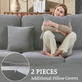thumbnail image 4 of ectional Couch Covers for Sofa Cushion L Shaped Couch Cover Washable Soft Couch Cushion Covers Stretch Sofa Slipcovers with 2 Pcs Pillowcases(4-Piece 3 Seater, 4 of 14
