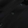 thumbnail image 6 of successthop Mens Casual Trench Coat Notched Lapel with Pockets Single Breasted Clothes Solid Trendy Outwear Black XL, 6 of 9