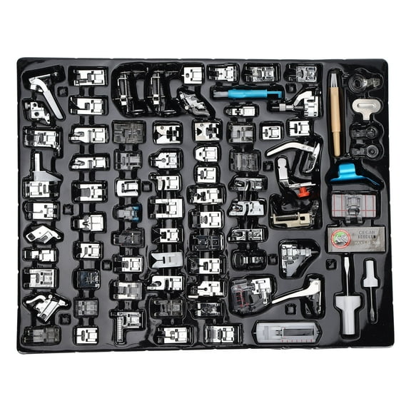 Falleo Clearance 82Pcs Domestic Sewing Machine Presser Foot Set Multifunctional Household Accessories