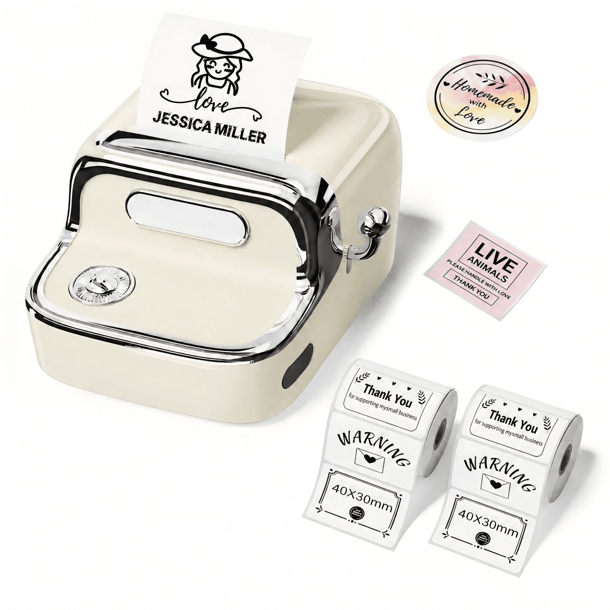 【Phomemo M150】Label Manufacturer -2-roll label+M110 printer, thermal portable printer suitable for small businesses, suitable for small businesses, homes, schools, retail labels (label printer)