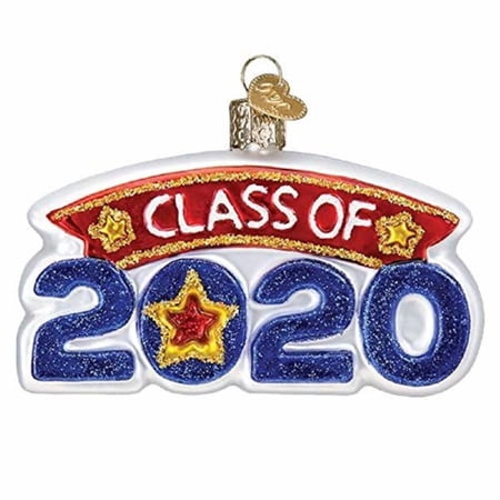 Old World Christmas Blown Glass Ornament for Christmas Tree Class of 2020
