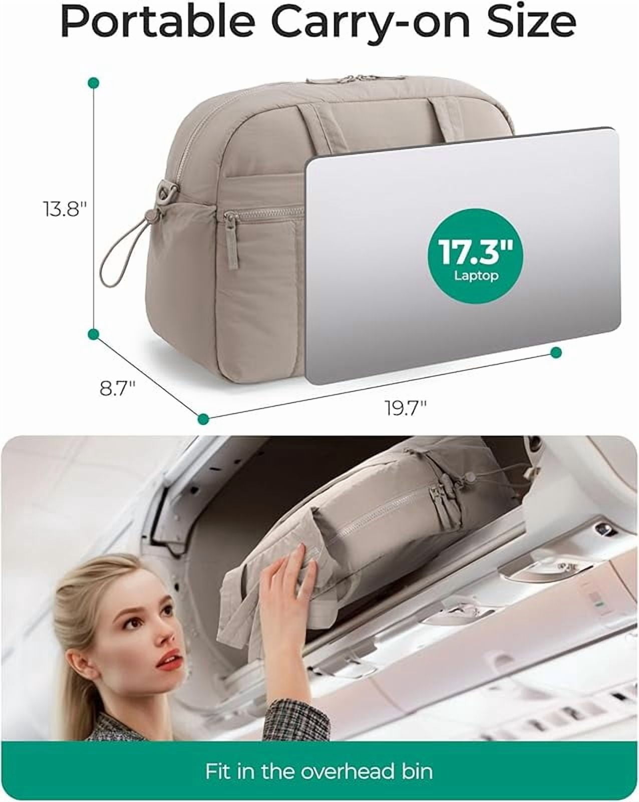 Multi-Compartment Women’s Tote - Water Resistant Gym & Travel Duffel with Wet Pocket, Lightweight Carry-On Weekender