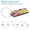 thumbnail image 2 of Square 2Pack PU Leather Starfish Cruise Luggage Tag with Privacy Cover and Stainless Steel Ring - Suitable for Travel Handbags Backpacks Luggage Tags, 2 of 6