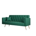 thumbnail image 5 of Unbranded 71" Velvet Green Gray Double Sofa Bed Green, 5 of 5