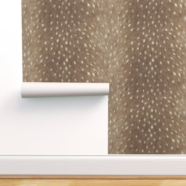 Peel-and-Stick Removable Wallpaper Deer Hide Print Cotton & Deer Faux