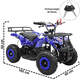 thumbnail image 5 of Cuatrimoto a Gasolina 49cc 2T Suspensión de Resorte Arranque Manual Freno de Disco Carga Máx 50 kg Hasta 40 km/h - Azul Spider, 5 of 8
