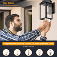 thumbnail image 5 of Outdoor Lights Fixture Wall Sconce - 2 Sets Porch Lights Outdoor Wall Lantern Decor for Exterior House Lights (Black), 5 of 7