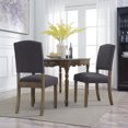 thumbnail image 3 of BELLEZE Dining Chairs, Set of 2 Kitchen Dining Room Chairs Upholstered Parson Chairs with High Back & Nailhead Trim, Mid Century Modern Dinner Chairs - Blake (Dark Gray), 3 of 6