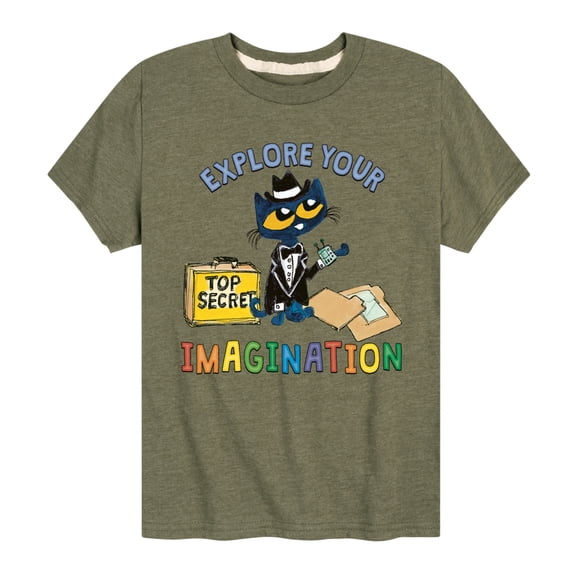 Pete The Cat - Top Secret Explore Your Imagination - Toddler And Youth Short Sleeve Graphic T-Shirt