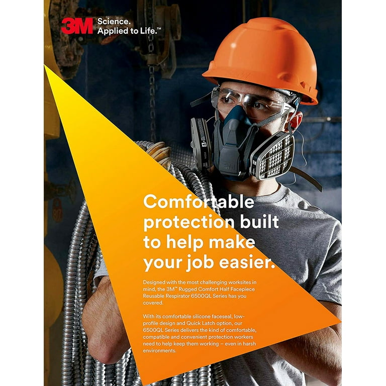 3M™ Rugged Comfort Quick Latch Half Facepiece Reusable Respirator 