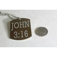 thumbnail image 2 of JOHN 3:16 316 LARGE STAINLESS STEEL DOG TAG PENDANT NECKLACE, 2 of 3
