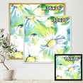 thumbnail image 5 of Aquarelle Impression of Daisy Flowers II 30 in x 30 in Framed Painting Canvas Art Print, by Designart, 5 of 5