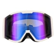 thumbnail image 1 of Gafas de esquí a prueba de nieve de doble capa, resistentes al viento, con visión amplia y protección UV, marco blanco con lente azul para deportes de invierno, 1 of 8