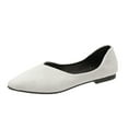 thumbnail image 2 of ZTTD Ladies Fashion Solid Color Suede Pointed Toe Casual Shoes Shallow Flat Shoes, 2 of 8