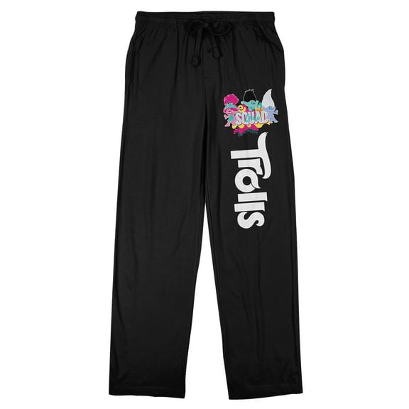Trolls Squad Goals Men's Black Sleep Pajama Pants-Small