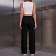thumbnail image 3 of Nestiefly Womens Wide Leg Sweatpants Low Rise Baggy Pants Fall Fashion Lounge Lightweight Sweat Pants with Pockets 2026 Black 2XL, 3 of 3
