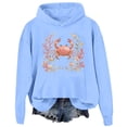 thumbnail image 4 of Hoodies for Women Oversized Crab Ladies Summer Lightweight Hooded Sweatshirt Ocean Beach Graphic Pullover Long Sleeve Hoodie Top with Pocket, 4 of 5