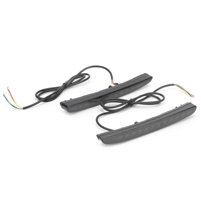 2 luces LED de parachoques trasero, lámpara de freno y estacionamiento, señal de giro apta para Honda Civic Type R Hatchback 2017-2021, color negro ahumado