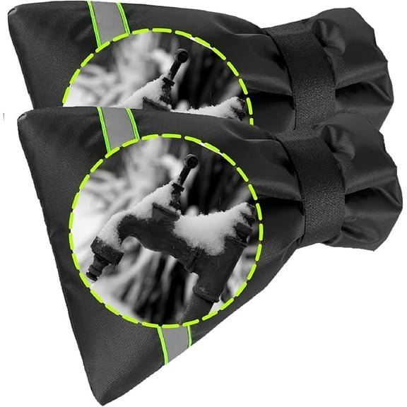 Outdoor Faucet Cover for Winter - Pro 7.1" W x 9.8" H - 2 Pack Outdoor Water Faucet Cover Socks for Winter Freeze Protection Pipe Insulation Reusable Waterproof Insulated Spigot backflow Cover