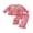 Red, variant on Cjfdfy Toddler Baby Girl Fall Outfits Casual Cherry Strawberry Plaid Button Down Doll Collar Long Sleeve Tops with Pants 2 Pcs Set Cute Red Pink Checkered Doll Collar Casual Set Fall Clothes