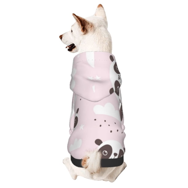Balery Cute Panda Sudadera con Capucha para Perros Pequeños – Ropa para Mascotas, Disfraz para Perros y Gatos, Ideal para Fiestas y Cosplay-X-Large