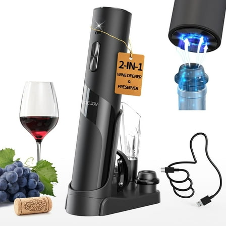 CIRCLE JOY Rechargeable Electric Wine Opener Gift Set